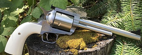 A BFR chambered in .44 Magnum with Bisley grips