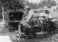 Romanian signallers at a wireless signals post in Tecuci, 1917