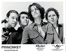 Promotional image of Pinmonkey, c. 2002. L-R: Michael Jeffers, Chad Jeffers, Michael Reynolds, Rick Schell.
