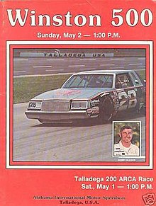The program from the 1982 Winston 500.