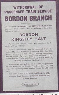 British Rail closure notice (1957)
