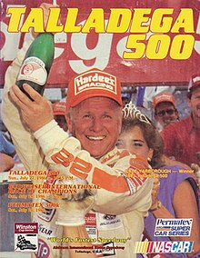 The 1986 Talladega 500 program cover, featuring Cale Yarborough.