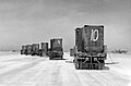 Seabee made Water trucks with pontoons to water the airstrip at Eniwetok to pack the coral on the airstrip in 1944.