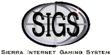 Second logo for the Sierra Internet Gaming System (SIGS logo with text underneath)