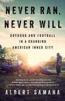 The cover shows a uniformed youth football team doing pushups, overseen by their coach. The sun shines brightly behind them.