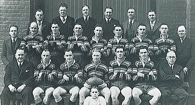 Balmain Tigers Premiership 1939, Hyde is pictured right. of coach Sid Goodwin