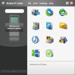 Nokia PC Suite Main window