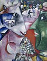 Image 22I and the Village, 1911, by Marc Chagall, a modern painter (from 20th century)