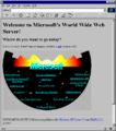 یکی از اولین صفحه‌های اصلی وب‌سایت مایکروسافت بین آوریل ۱۹۹۴ تا اوت ۱۹۹۵