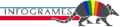 Logo présent sur les premiers jeux d'Infogrames, septembre 1983 à septembre 1996.
