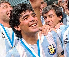Diego Maradona nei't er mei it nasjonaal alvetal fan Argentynje it WK fuotbal 1986 wûn.