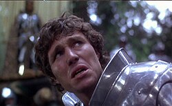 Lancelot szerepében az Excalibur (1981) című filmben