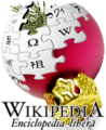 Sigla Wikipediei în limba română folosită în ziua de Crăciun, pe 25 decembrie