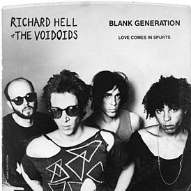 Обложка сингла Richard Hell & The Voidoids «Love Comes In Spurts» (1977)