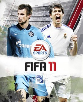 Российский вариант обложки FIFA 11, с Сергеем Семаком и Кака