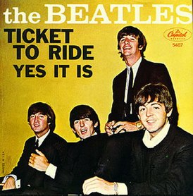 Обложка сингла The Beatles «Ticket to Ride» (1965)