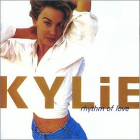 Обложка альбома Кайли Миноуг «Rhythm of Love» (1990)
