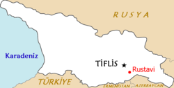 Rustavi'nin Gürcistan'daki konumu