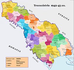 Губернаторства Трансністрія: історичні кордони на карті