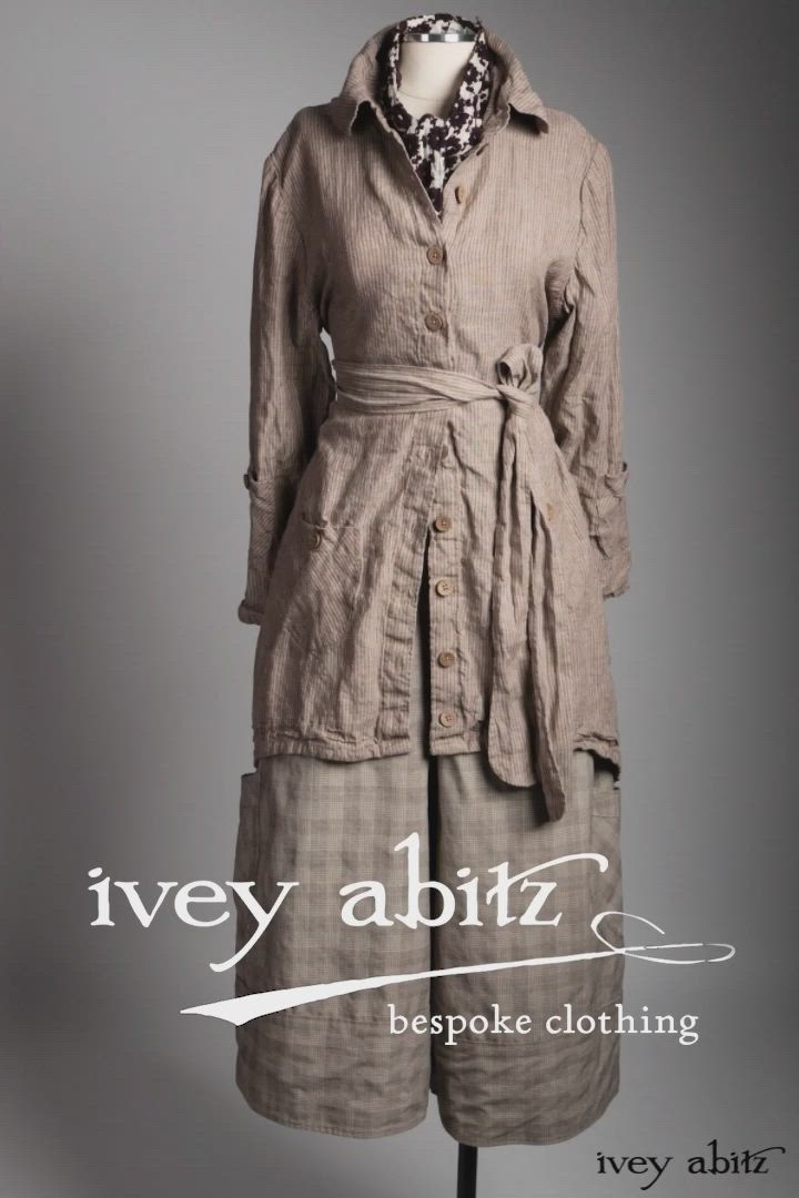 Ivey Abitz creates garments one at a time, chosen by you from our selection of exquisite European and American fabrics. This is the quality clothing of museums and heirloom treasures, meant to be worn and enjoyed every day. This is slow fashion at its finest. Come to IveyAbitz.com and discover meaningful, ethical garments you'll want to live in.