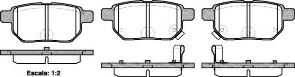 Колодка гальм. диск. TOYOTA AURIS задн. (вир-во REMSA) FERODO арт. 128602