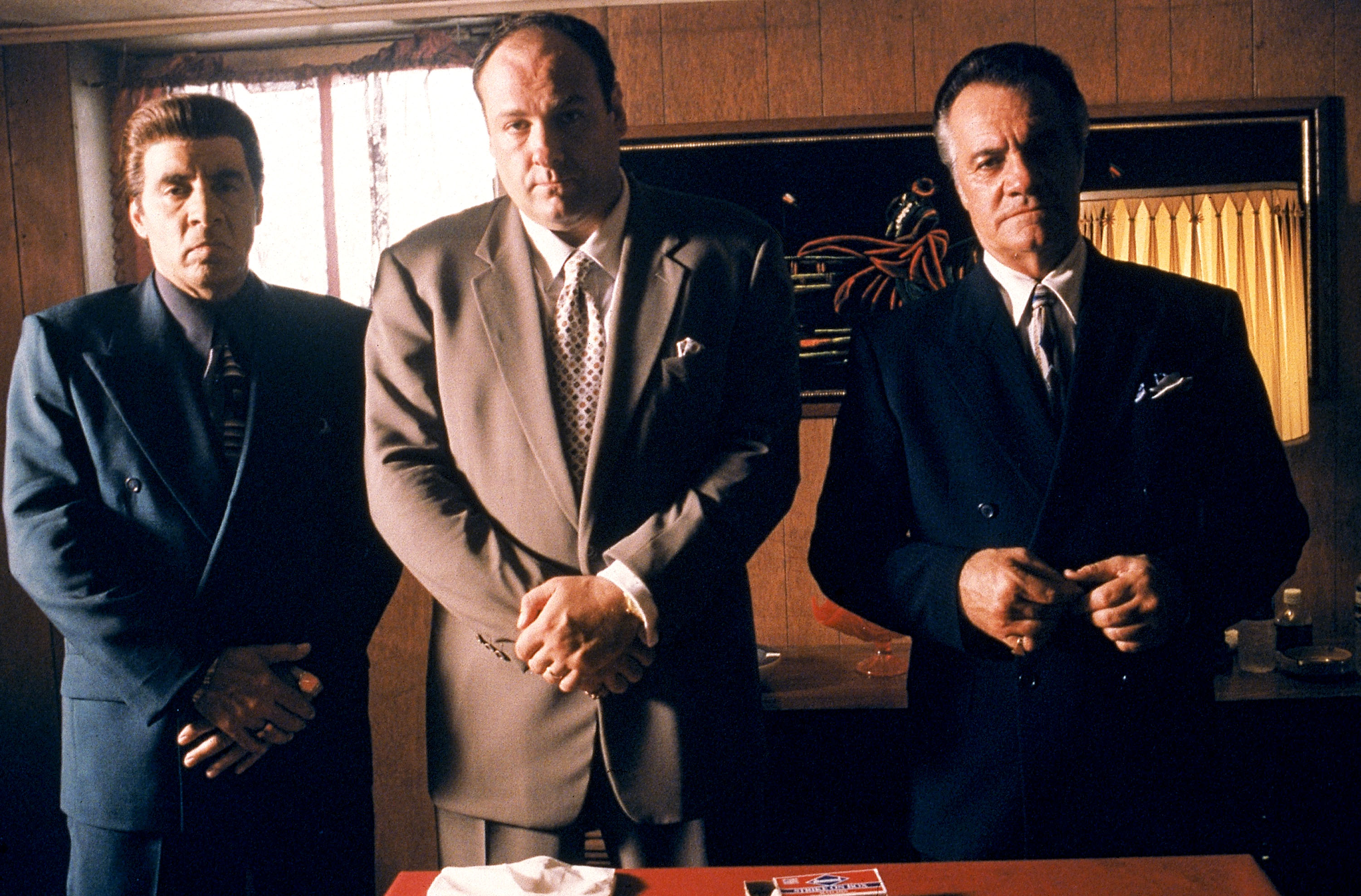 James Gandolfini, Steven Van Zandt, and Tony Sirico in The Sopranos (1999)