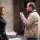 Scarlett Johansson and Joss Whedon in Avengers: Age of Ultron (2015)