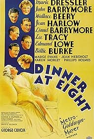 John Barrymore, Lionel Barrymore, Wallace Beery, Billie Burke, Jean Harlow, Marie Dressler, Edmund Lowe, and Lee Tracy in Dinner at Eight (1933)