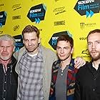 Ron Perlman, Daniel Stamm, Mark Webber, and Devon Graye at an event for 13 Sins (2014)