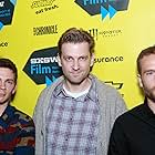 Daniel Stamm, Mark Webber, and Devon Graye at an event for 13 Sins (2014)