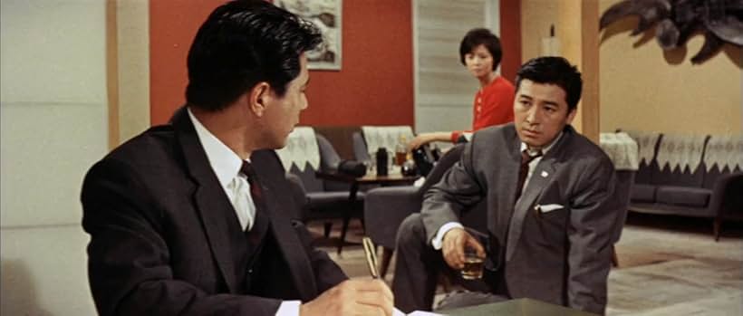 Yuriko Hoshi, Hiroshi Koizumi, and Akira Takarada in Mosura tai Gojira (1964)