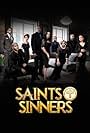 Vanessa Bell Calloway, Donna Biscoe, J.D. Williams, Clifton Powell, Keith D. Robinson, Tray Chaney, Christian Keyes, Demetria McKinney, and Jasmine Burke in Saints & Sinners (2016)