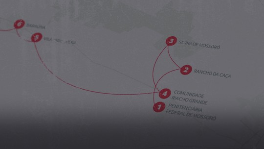 Fugitivos de Mossoró: da cabana afastada à viagem de barco, mapa interativo mostra todo o trajeto percorrido pela dupla