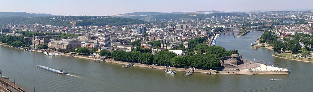 The Rhine in the german town of Koblenz 2003 - km 590