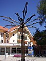 Johann-Althaus-Platz mit Brunnen und Althauslärchen