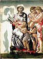 "The Virgin and Child with Saint John and Angels" ('The Manchester Madonna'), attributed to Michelangelo