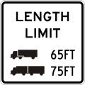 United States (California): maxlength:hgv_articulated=65' maxlength:hgv:conditional=75' @ (trailer)