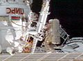 Michael Foale executing a spacewalk