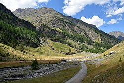 Vallée du Guil en amont de l'Echalp dans le Queyras