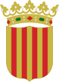 Español: Señal Real de Aragón timbrado de corona real abierta.