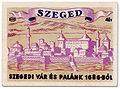 Castle Szeged in 1686, - match label 1950's years