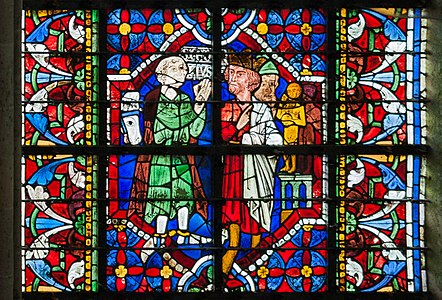 Stained glass window of Coutances Cathedral, Manche