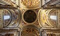 Painted dome, view from the east marble disk set into the nave floor