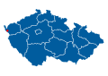 English: Location of Cheb in Czech Reoublic Čeština: Poloha města v rámci České republiky