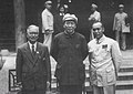 Mao in 1949 with overseas Chinese Chen Jiageng and Zhuang Mingli