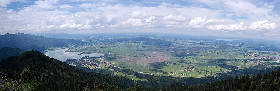 Kochelsee, Triftkanal und Loisach-Kochelsee-Moore mit dem Rohrsee