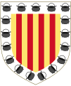 Arms of Nuño Sanchez, Count of Roussillon and Cerdagne