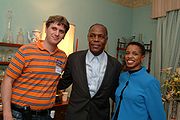 With Donna Edwards (right) and Matt Stoller (left) (14 January 2008)