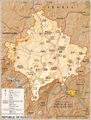 Topographic map of Republic of Kosovo.