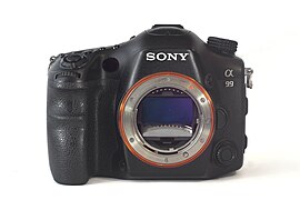 Bare case, front view of Sony SLT-A99